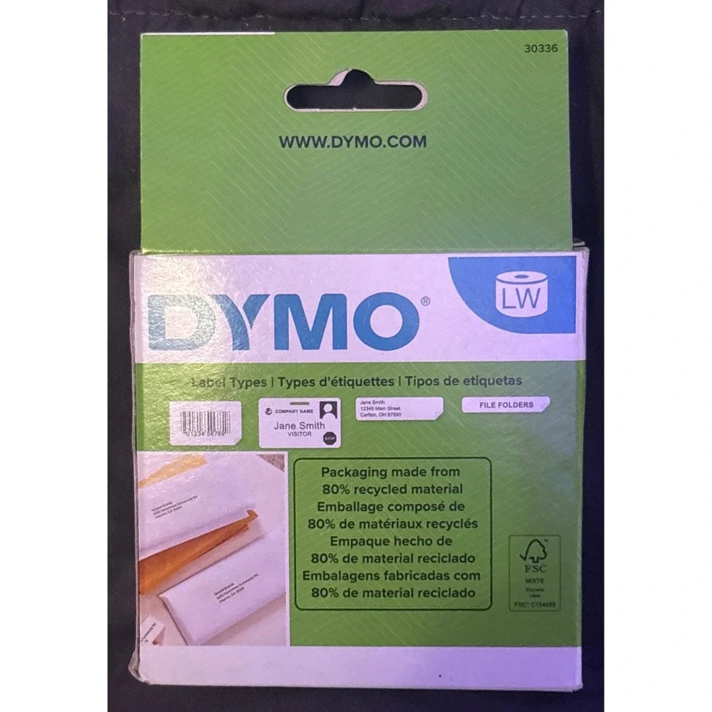 NEW Dymo LabelWriter 1 x 2-1/8 Inch Address Labels 500 Count Roll